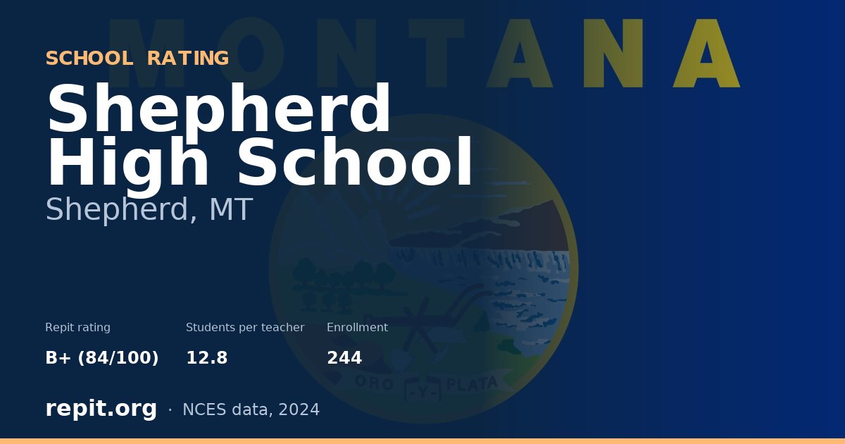 Shepherd High School, Shepherd, MT — Repit school rating B+ (84/100)