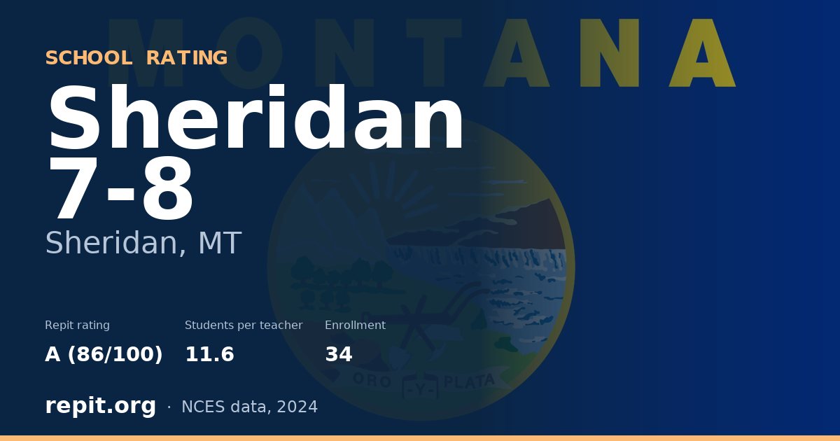 Sheridan 7-8, Sheridan, MT — Repit school rating A (86/100)