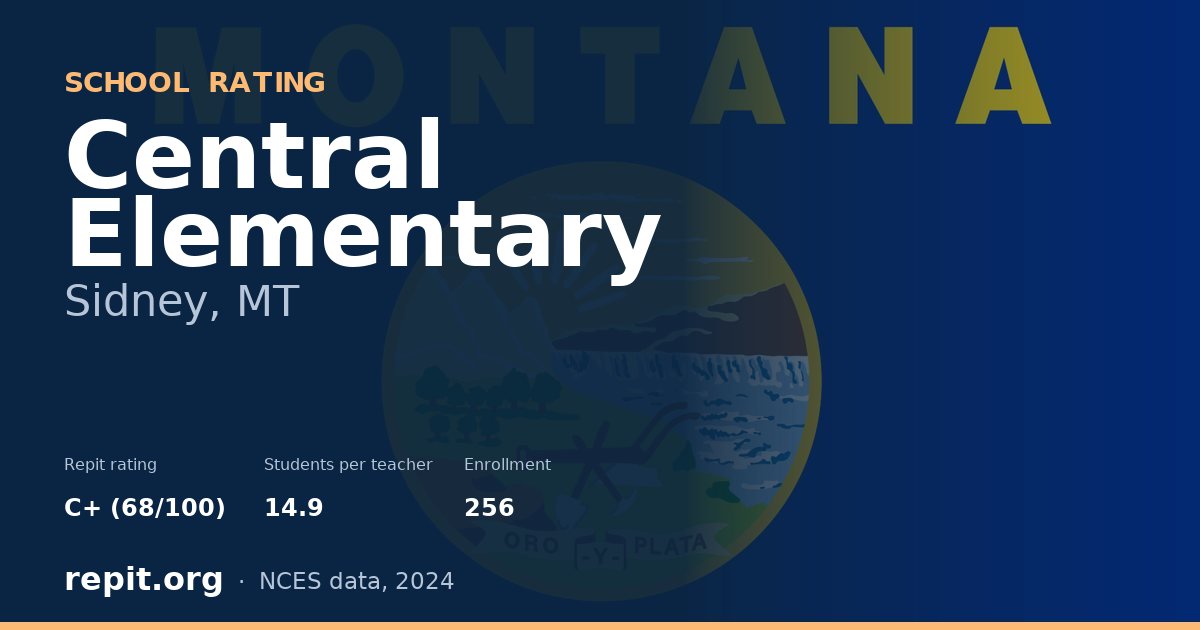 Central Elementary, Sidney, MT — Repit school rating C+ (68/100)