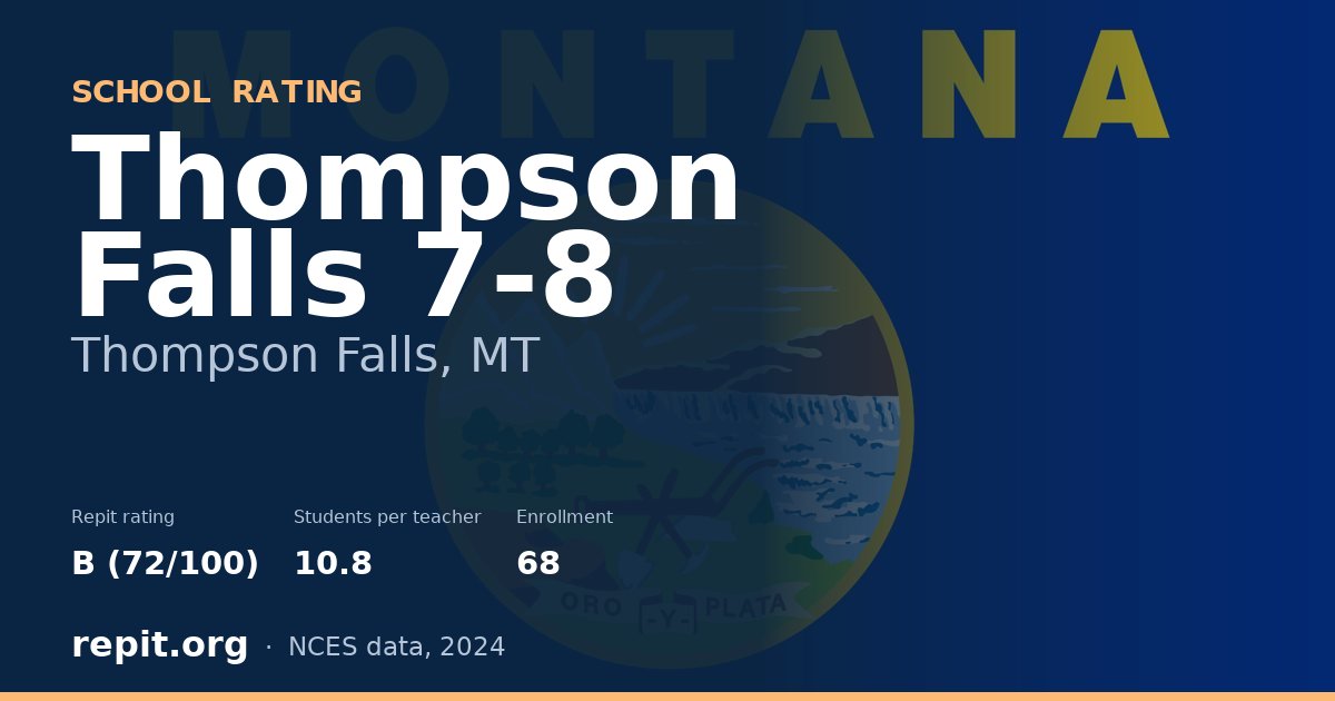 Thompson Falls 7-8, Thompson Falls, MT — Repit school rating B (72/100)