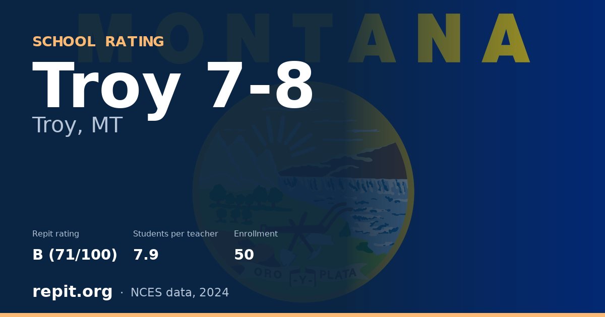 Troy 7-8, Troy, MT — Repit school rating B (71/100)