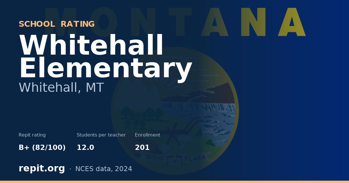 Whitehall Elementary, Whitehall, MT — Repit school rating B+ (82/100)