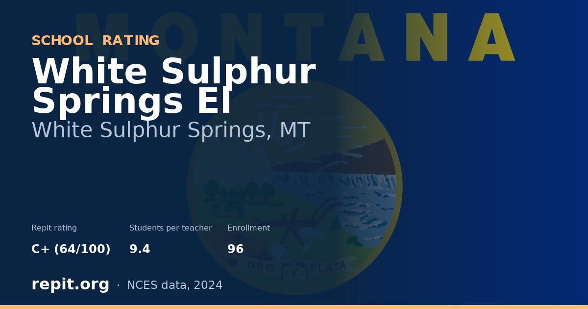 White Sulphur Springs El, White Sulphur Springs, MT — Repit school rating C+ (64/100)