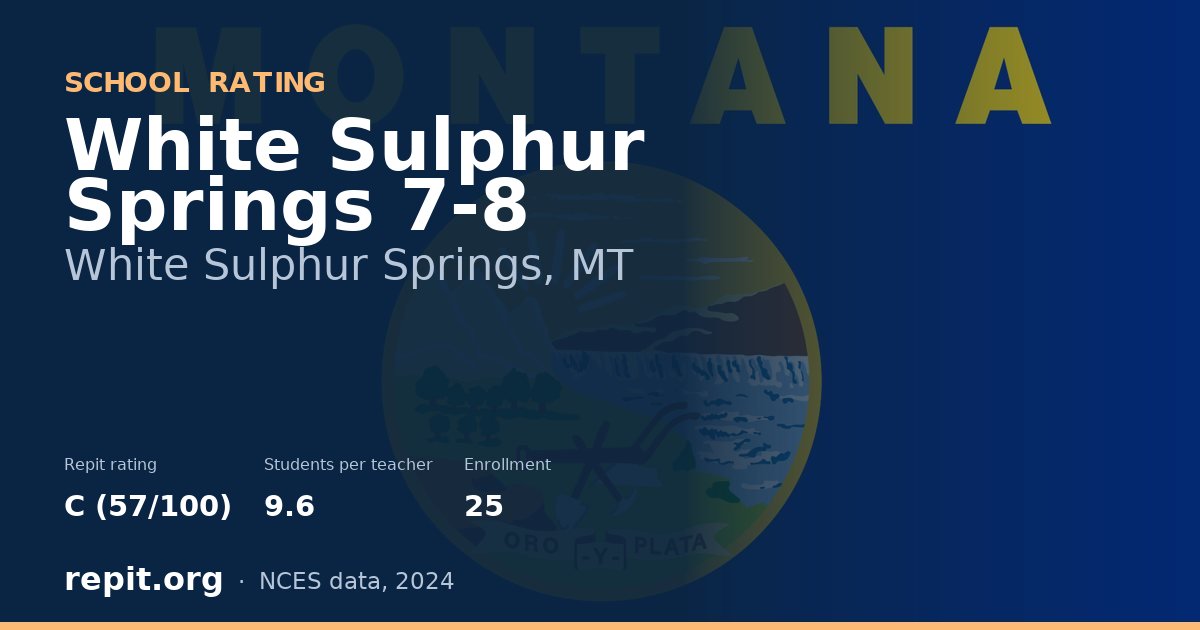 White Sulphur Springs 7-8, White Sulphur Springs, MT — Repit school rating C (57/100)
