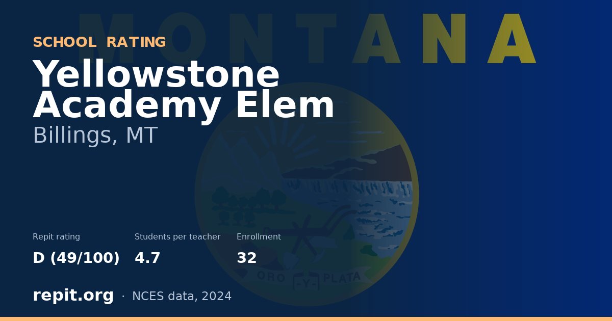Yellowstone Academy Elem, Billings, MT — Repit school rating D (49/100)