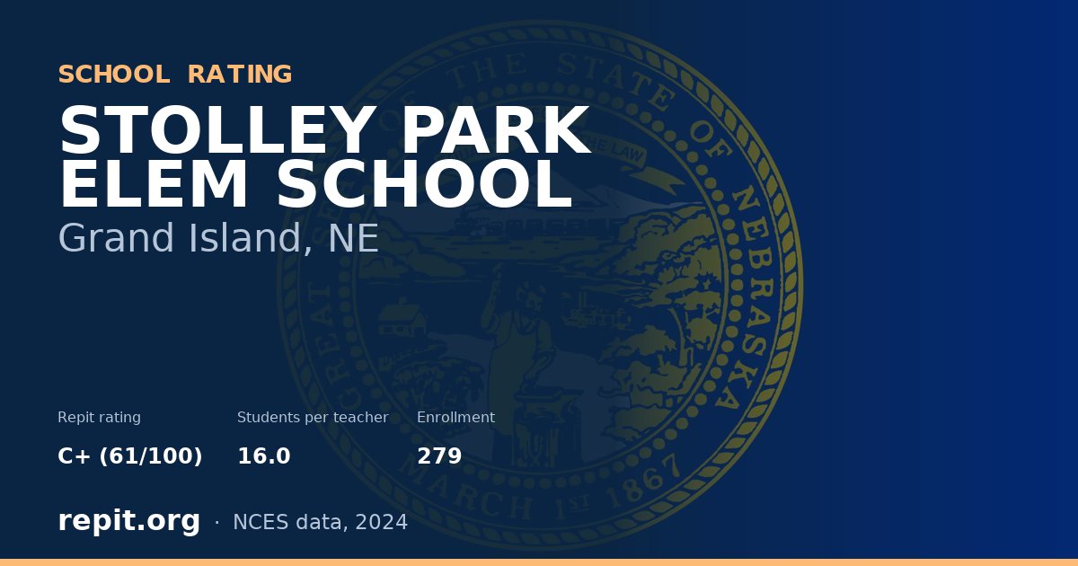 STOLLEY PARK ELEM SCHOOL, Grand Island, NE — Repit school rating C+ (61/100)