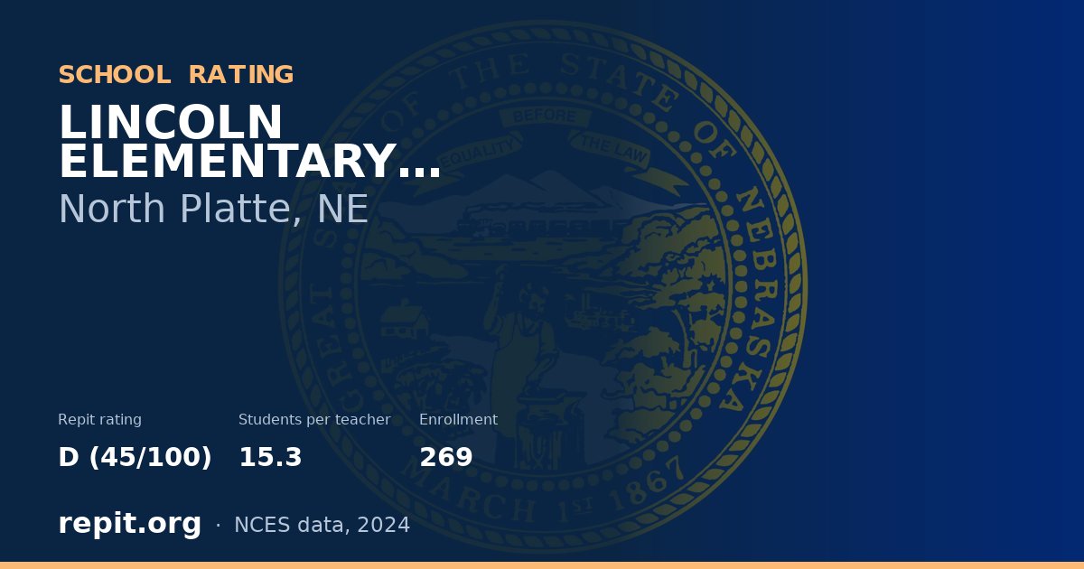 LINCOLN ELEMENTARY SCHOOL, North Platte, NE — Repit school rating D (45/100)