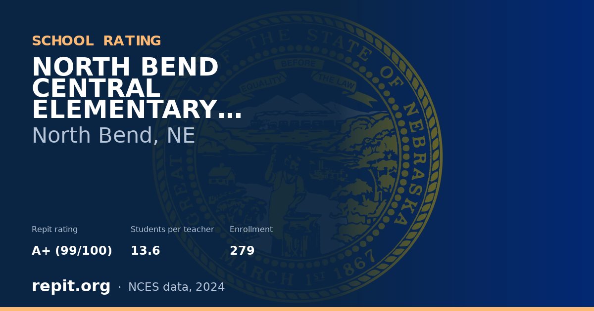 NORTH BEND CENTRAL ELEMENTARY SCHOOL, North Bend, NE — Repit school rating A+ (99/100)