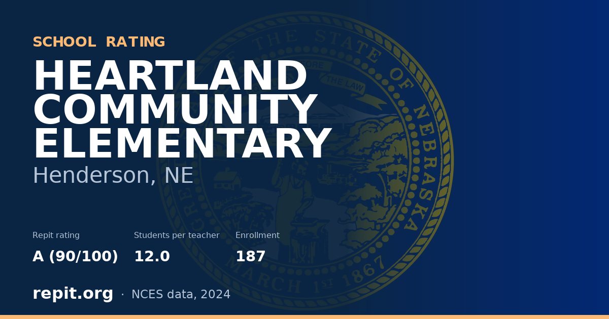 HEARTLAND COMMUNITY ELEMENTARY, Henderson, NE — Repit school rating A (90/100)