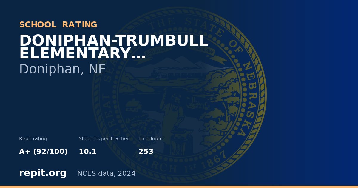 DONIPHAN-TRUMBULL ELEMENTARY, Doniphan, NE — Repit school rating A+ (92/100)