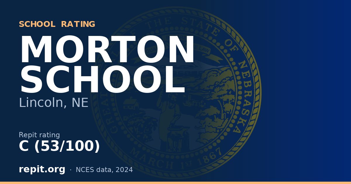 MORTON SCHOOL, Lincoln, NE — Repit school rating C (53/100)