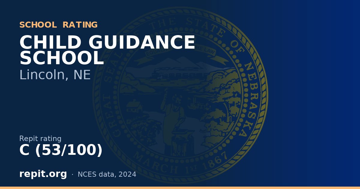 CHILD GUIDANCE SCHOOL, Lincoln, NE — Repit school rating C (53/100)