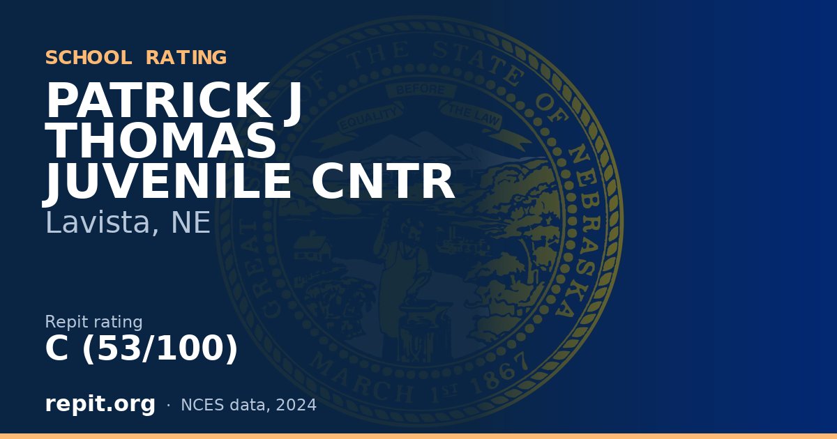 PATRICK J THOMAS JUVENILE CNTR, Lavista, NE — Repit school rating C (53/100)