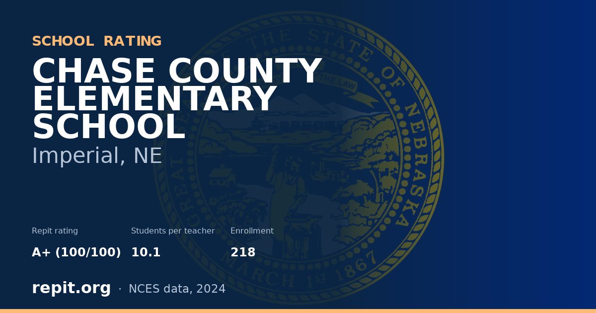 CHASE COUNTY ELEMENTARY SCHOOL, Imperial, NE — Repit school rating A+ (100/100)