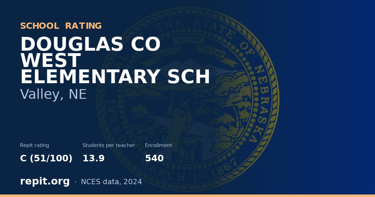 DOUGLAS CO WEST ELEMENTARY SCH, Valley, NE — Repit school rating C (51/100)
