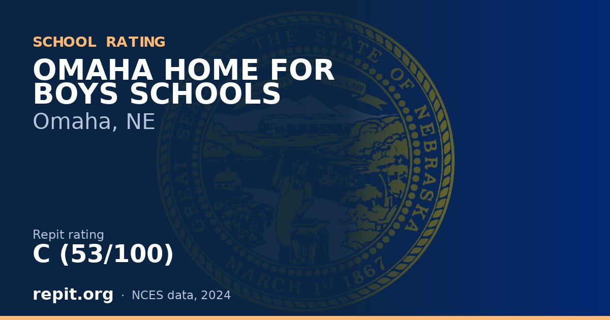 OMAHA HOME FOR BOYS SCHOOLS, Omaha, NE — Repit school rating C (53/100)