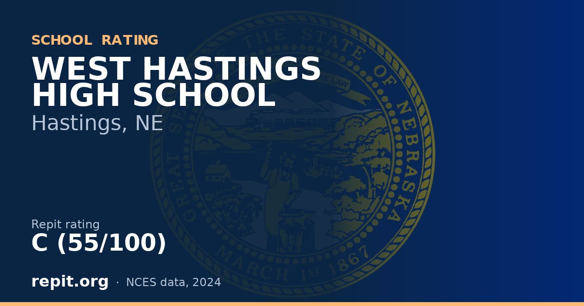 WEST HASTINGS HIGH SCHOOL, Hastings, NE — Repit school rating C (55/100)