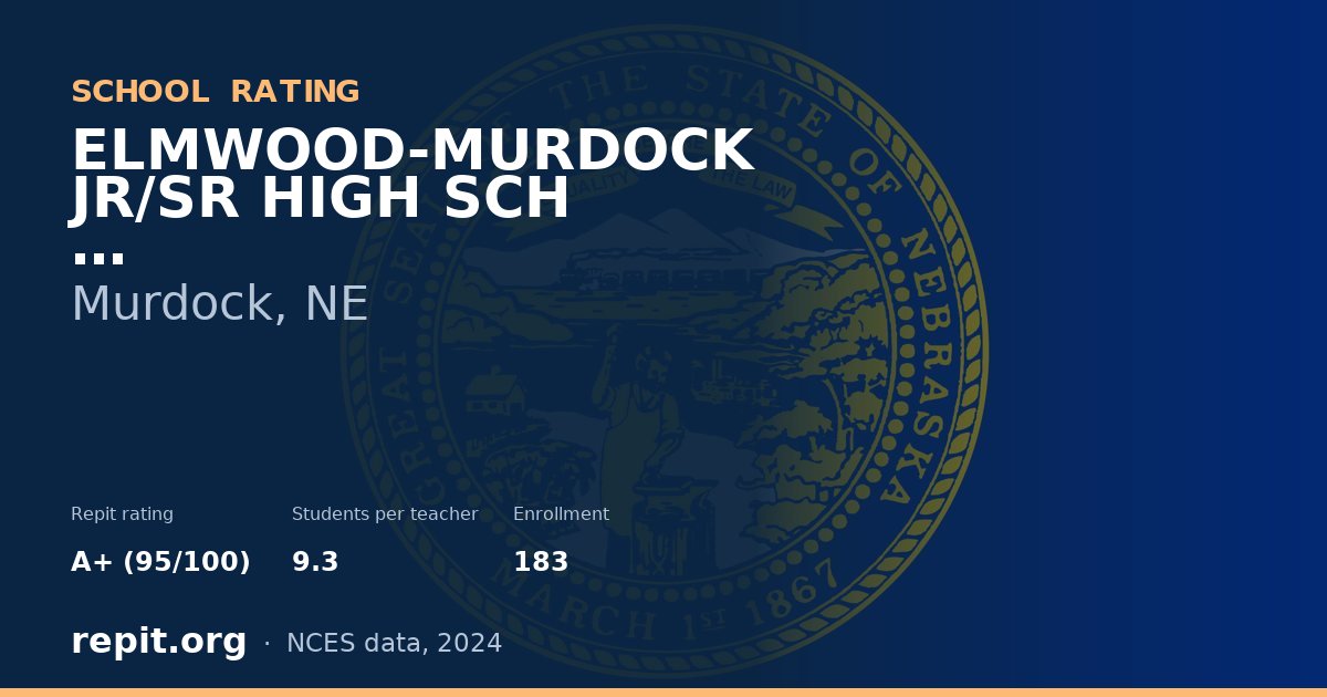 ELMWOOD-MURDOCK JR/SR HIGH SCH, Murdock, NE — Repit school rating A+ (95/100)