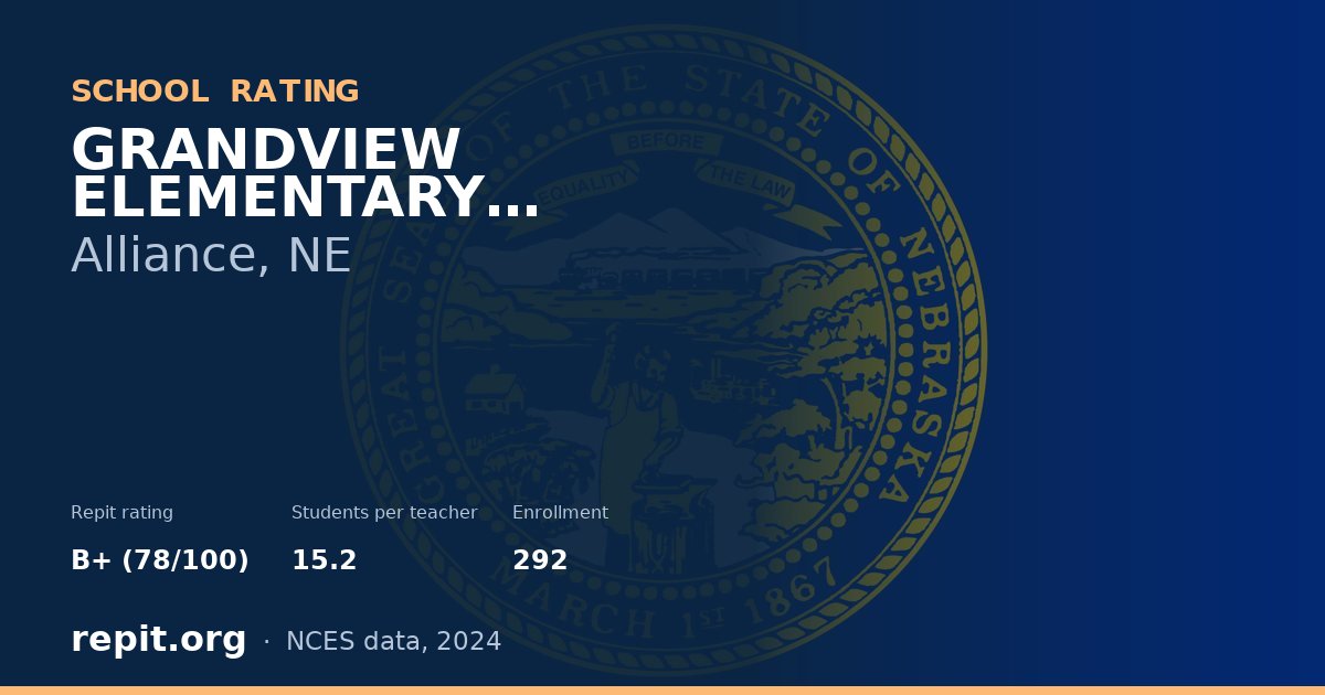 GRANDVIEW ELEMENTARY SCHOOL, Alliance, NE — Repit school rating B+ (78/100)