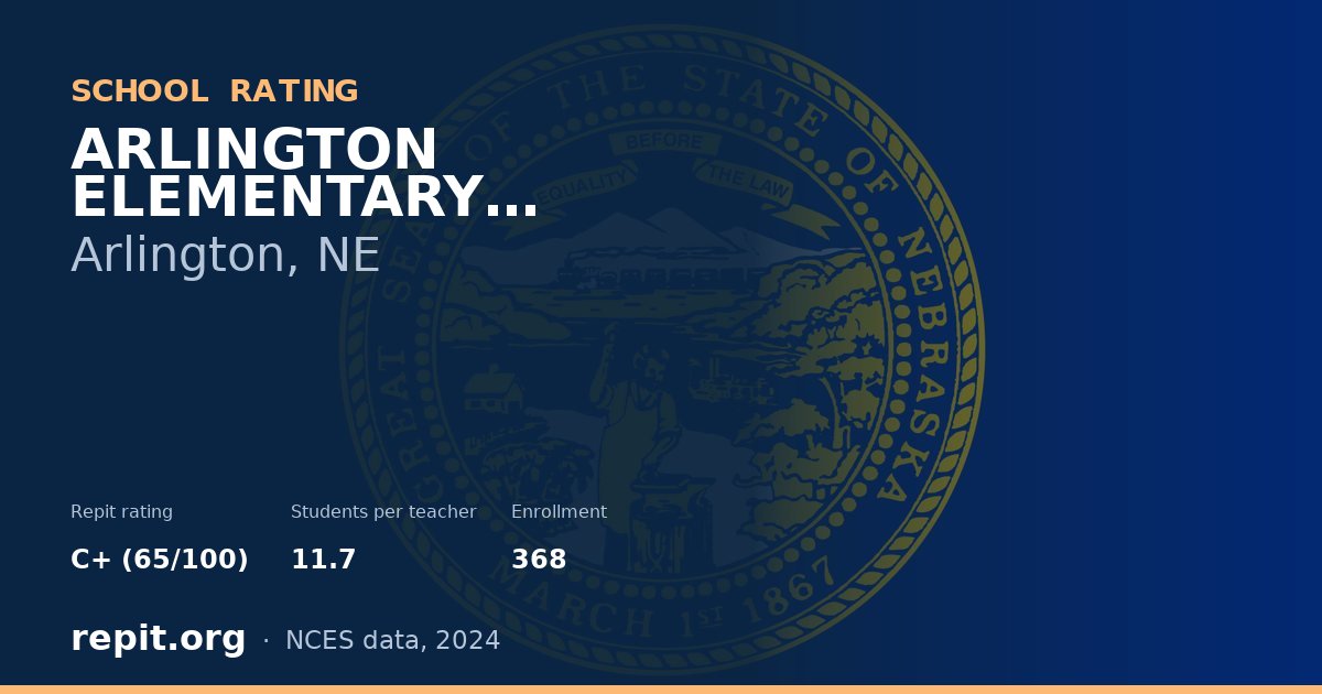 ARLINGTON ELEMENTARY SCHOOL, Arlington, NE — Repit school rating C+ (65/100)