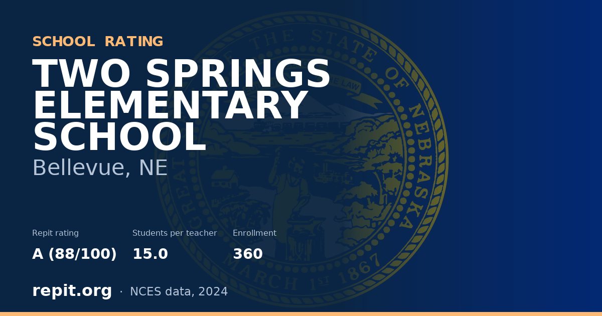TWO SPRINGS ELEMENTARY SCHOOL, Bellevue, NE — Repit school rating A (88/100)