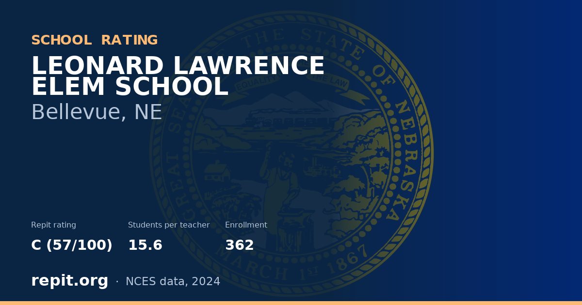 LEONARD LAWRENCE ELEM SCHOOL, Bellevue, NE — Repit school rating C (57/100)