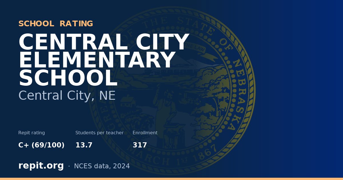 CENTRAL CITY ELEMENTARY SCHOOL, Central City, NE — Repit school rating C+ (69/100)