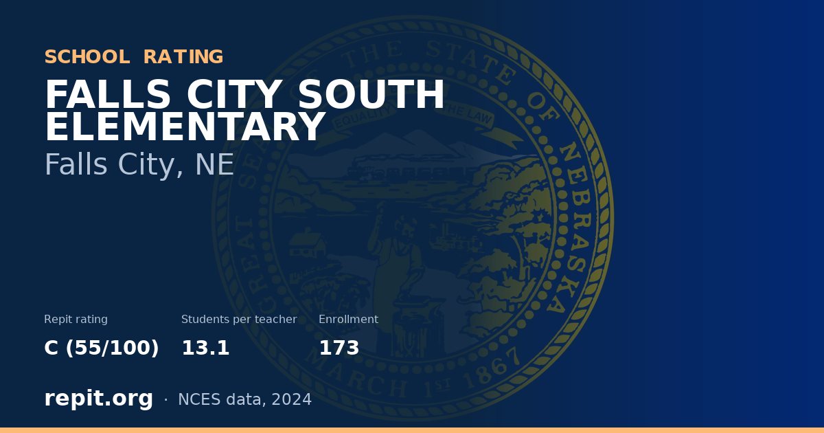 FALLS CITY SOUTH ELEMENTARY, Falls City, NE — Repit school rating C (55/100)