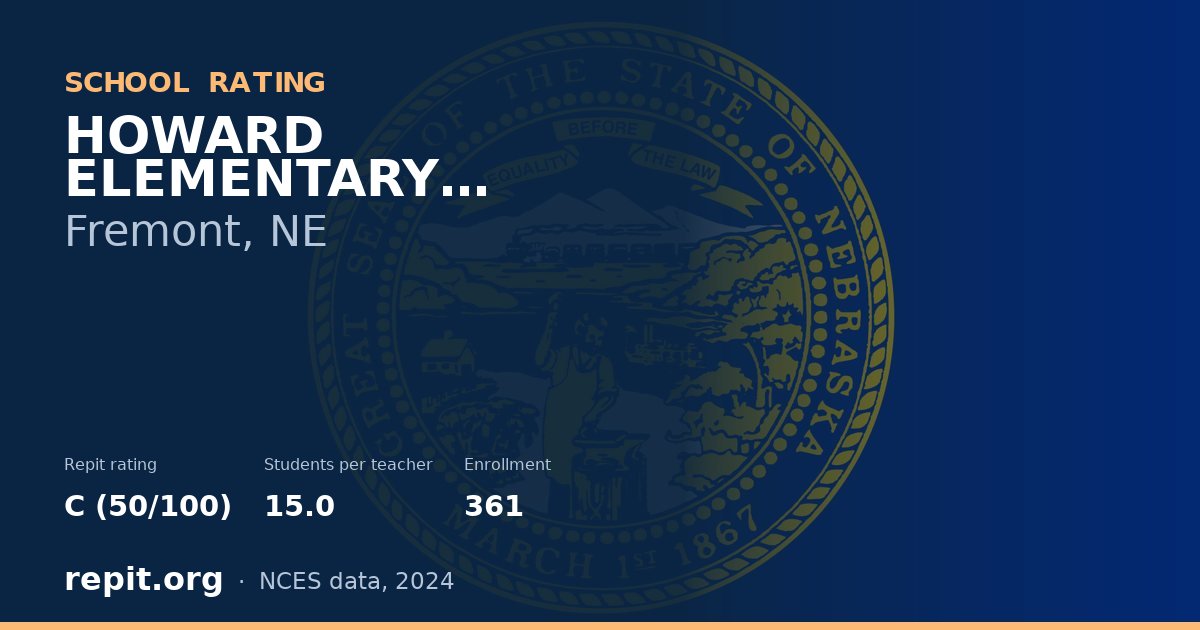 HOWARD ELEMENTARY SCHOOL, Fremont, NE — Repit school rating C (50/100)