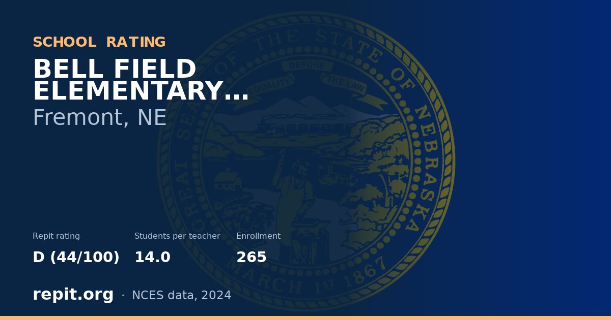 BELL FIELD ELEMENTARY SCHOOL, Fremont, NE — Repit school rating D (44/100)