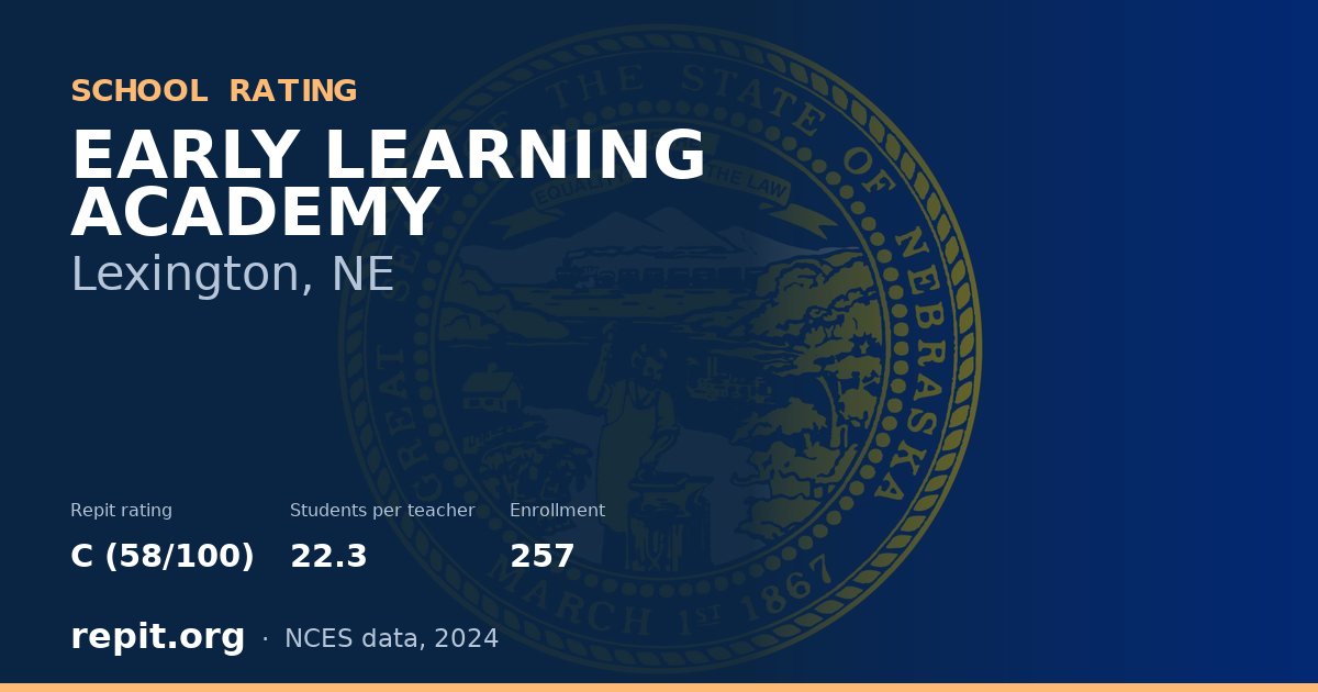 EARLY LEARNING ACADEMY, Lexington, NE — Repit school rating C (58/100)