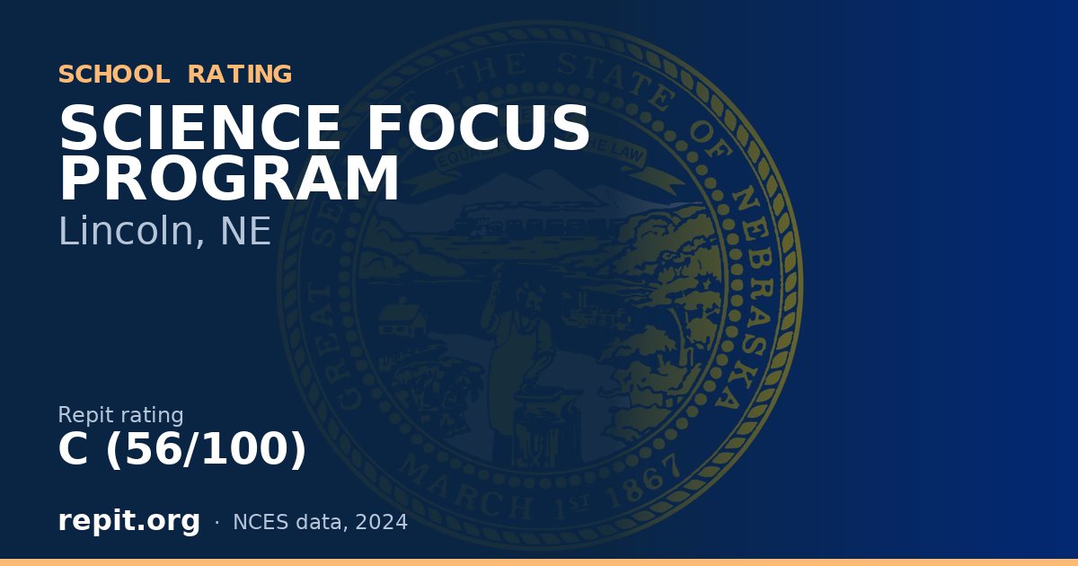 SCIENCE FOCUS PROGRAM, Lincoln, NE — Repit school rating C (56/100)