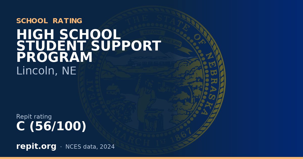 HIGH SCHOOL STUDENT SUPPORT PROGRAM, Lincoln, NE — Repit school rating C (56/100)