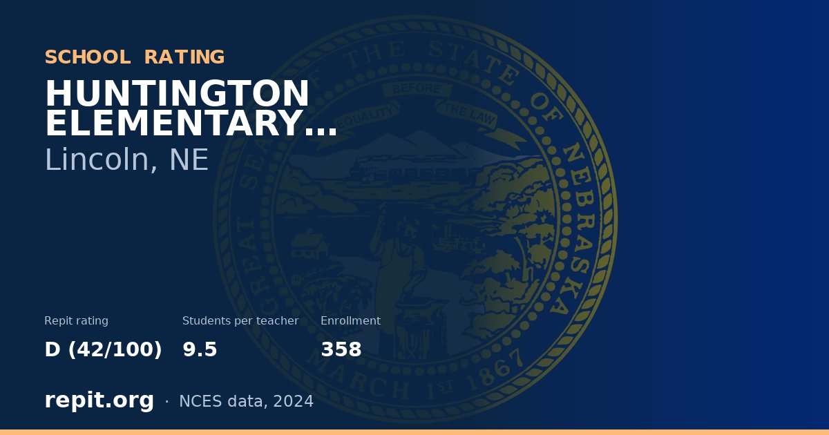 HUNTINGTON ELEMENTARY SCHOOL, Lincoln, NE — Repit school rating D (42/100)
