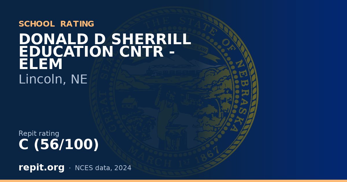 DONALD D SHERRILL EDUCATION CNTR - ELEM, Lincoln, NE — Repit school rating C (56/100)