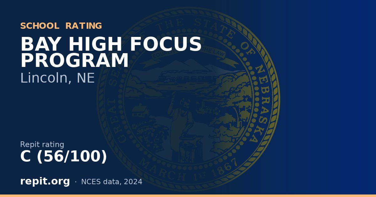 BAY HIGH FOCUS PROGRAM, Lincoln, NE — Repit school rating C (56/100)