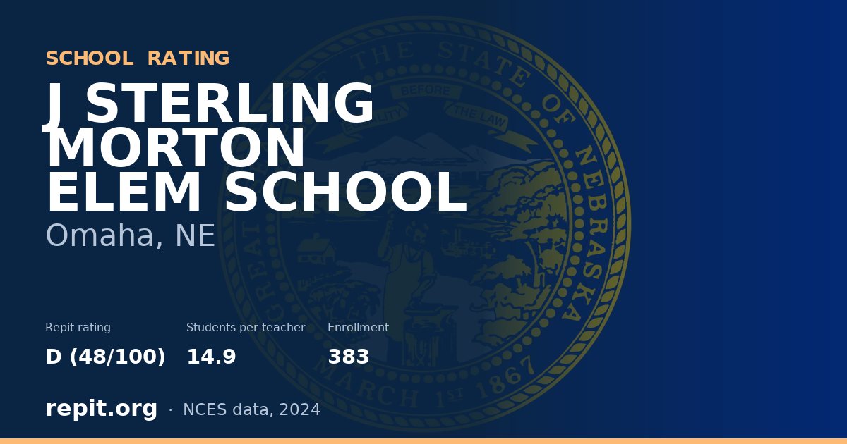 J STERLING MORTON ELEM SCHOOL, Omaha, NE — Repit school rating D (48/100)