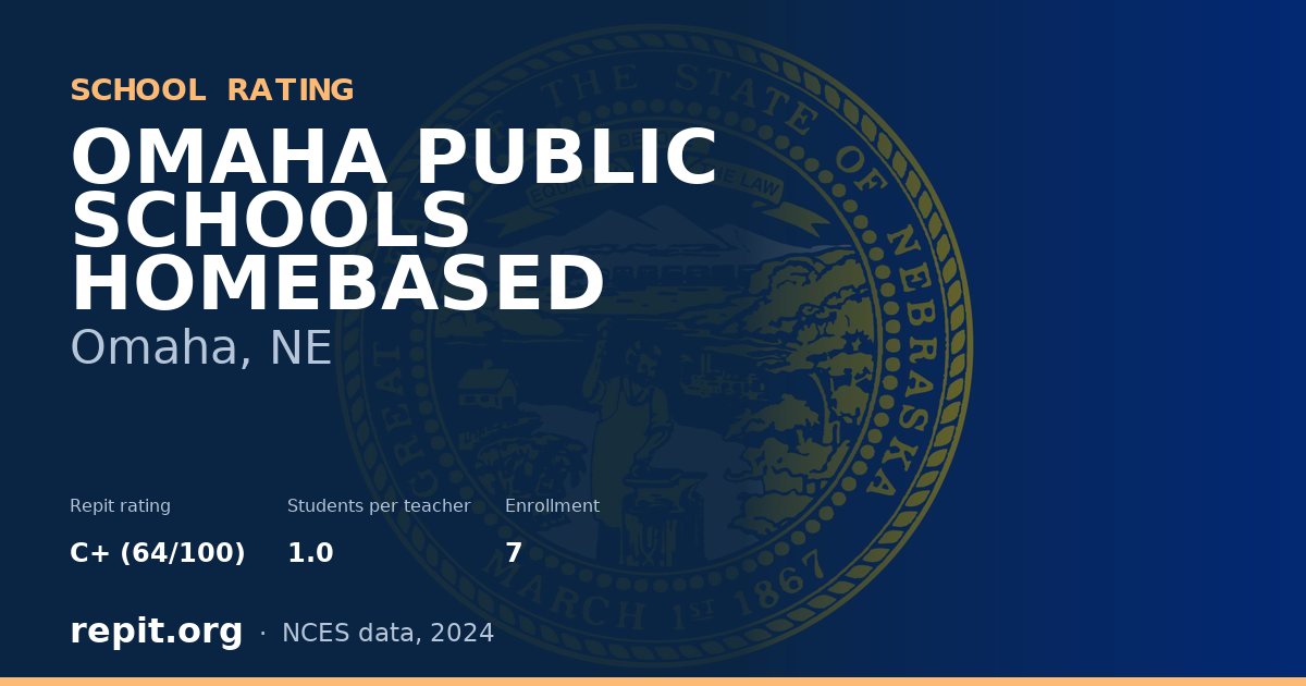OMAHA PUBLIC SCHOOLS HOMEBASED, Omaha, NE — Repit school rating C+ (64/100)