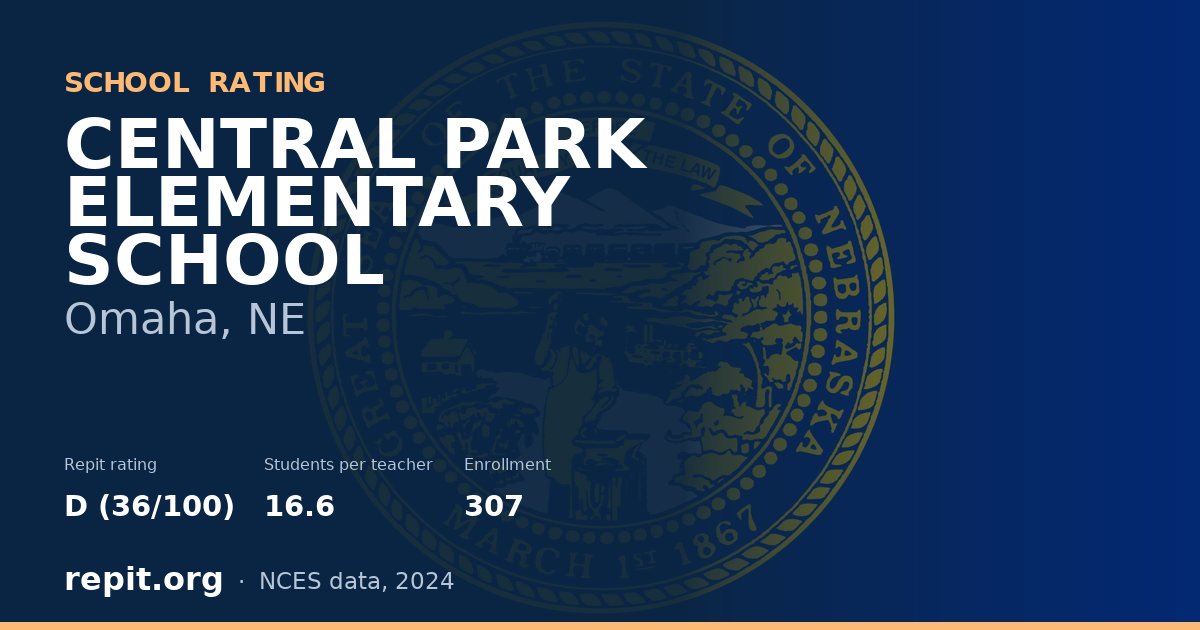 CENTRAL PARK ELEMENTARY SCHOOL, Omaha, NE — Repit school rating D (36/100)
