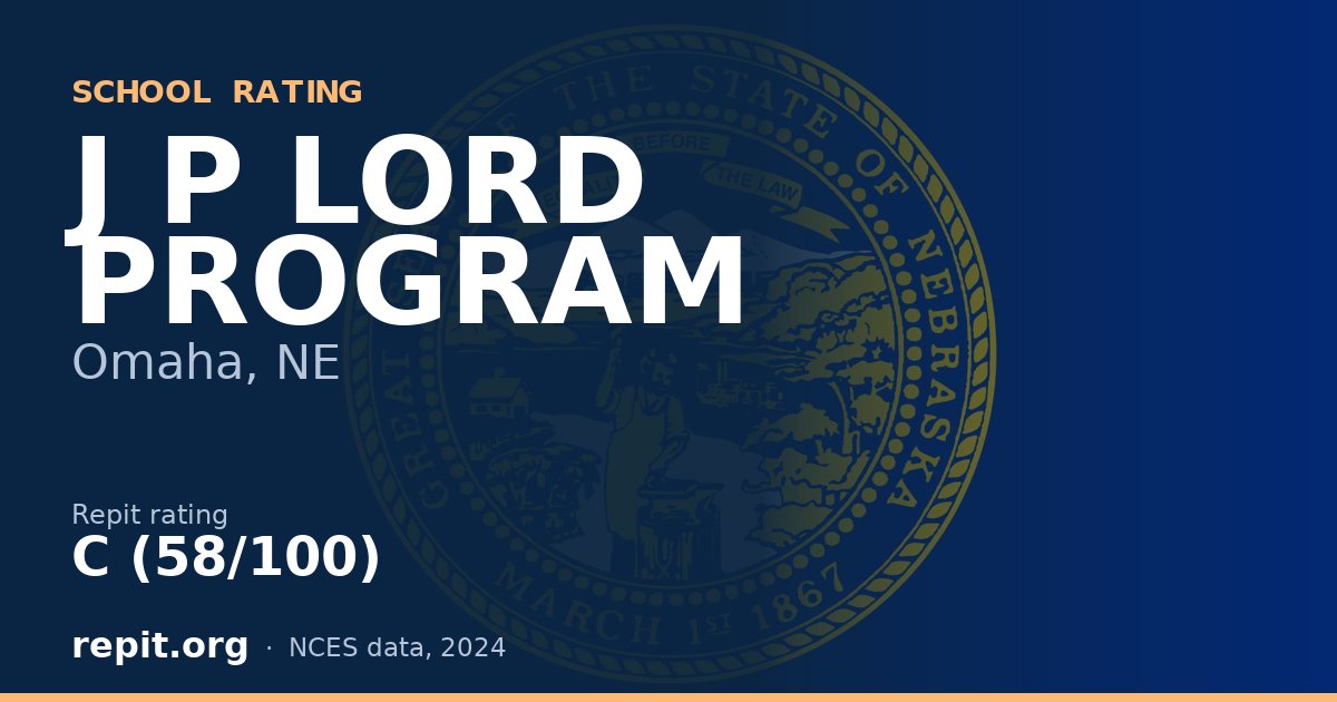 J P LORD PROGRAM, Omaha, NE — Repit school rating C (58/100)