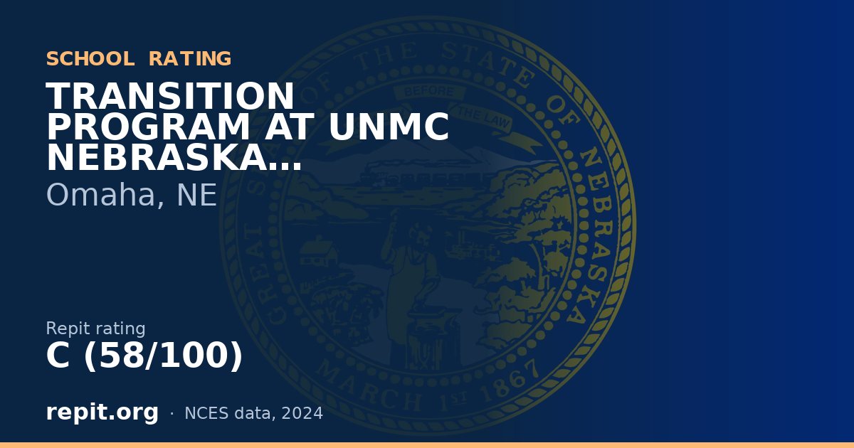 TRANSITION PROGRAM AT UNMC NEBRASKA MEDICINE, Omaha, NE — Repit school rating C (58/100)