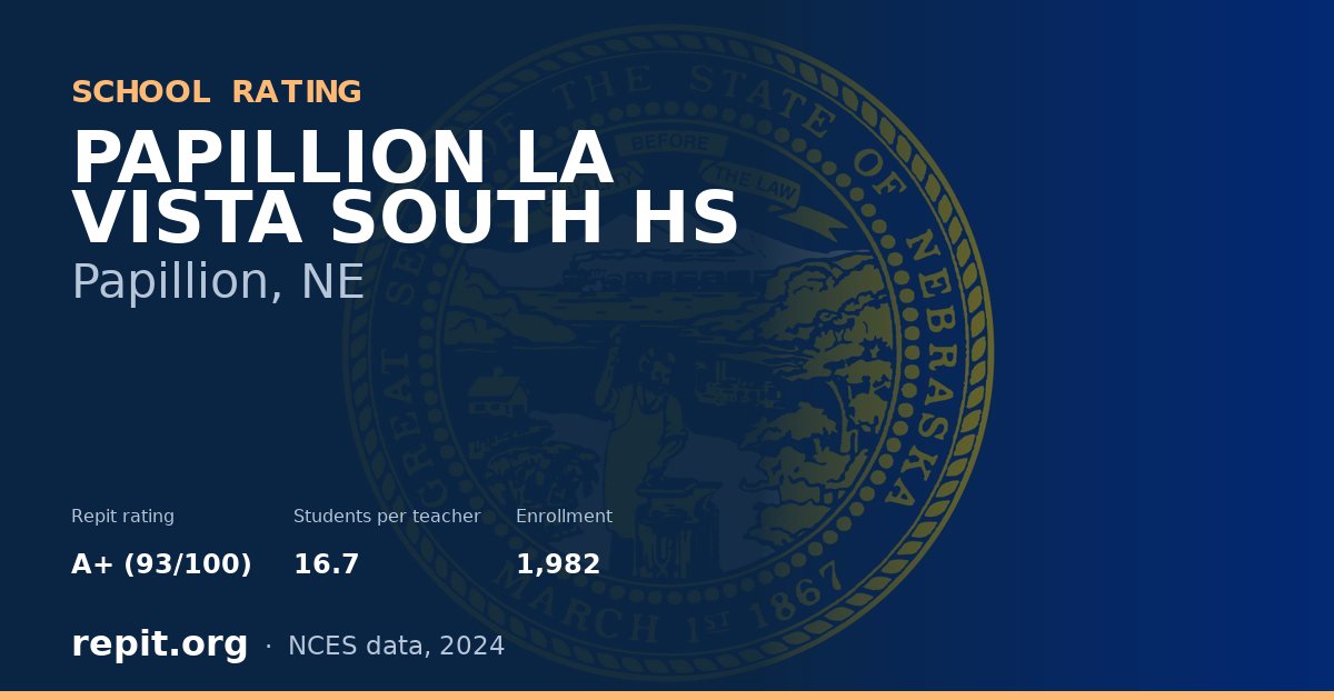 PAPILLION LA VISTA SOUTH HS, Papillion, NE — Repit school rating A+ (93/100)