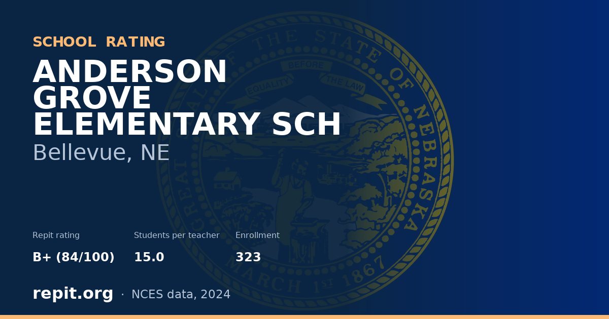 ANDERSON GROVE ELEMENTARY SCH, Bellevue, NE — Repit school rating B+ (84/100)