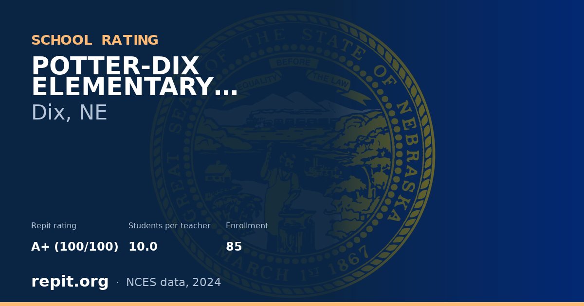 POTTER-DIX ELEMENTARY SCHOOL, Dix, NE — Repit school rating A+ (100/100)