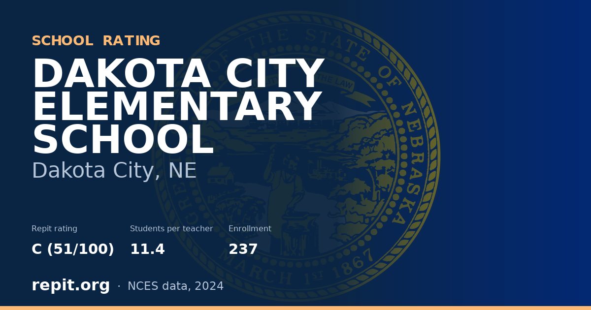 DAKOTA CITY ELEMENTARY SCHOOL, Dakota City, NE — Repit school rating C (51/100)