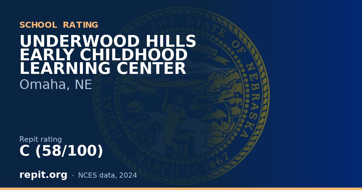UNDERWOOD HILLS EARLY CHILDHOOD LEARNING CENTER, Omaha, NE — Repit school rating C (58/100)
