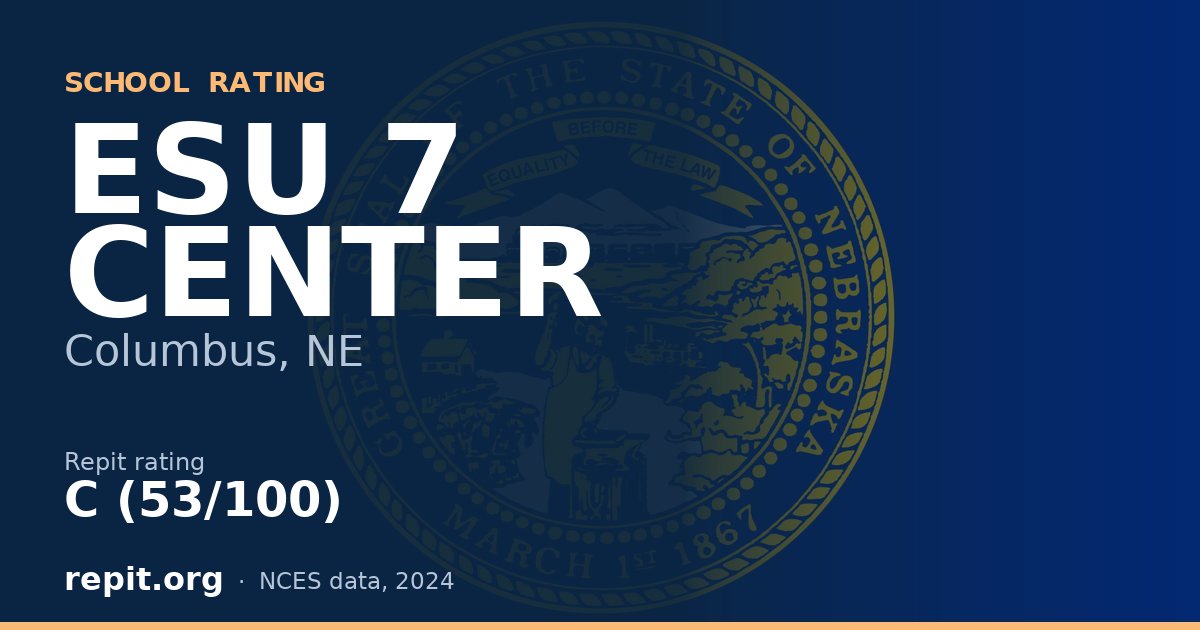 ESU 7 CENTER, Columbus, NE — Repit school rating C (53/100)