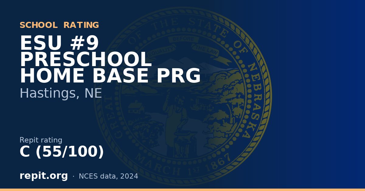 ESU #9 PRESCHOOL HOME BASE PRG, Hastings, NE — Repit school rating C (55/100)