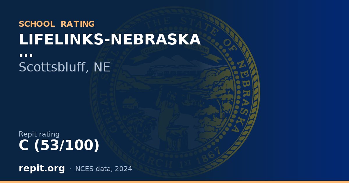 LIFELINKS-NEBRASKA, Scottsbluff, NE — Repit school rating C (53/100)