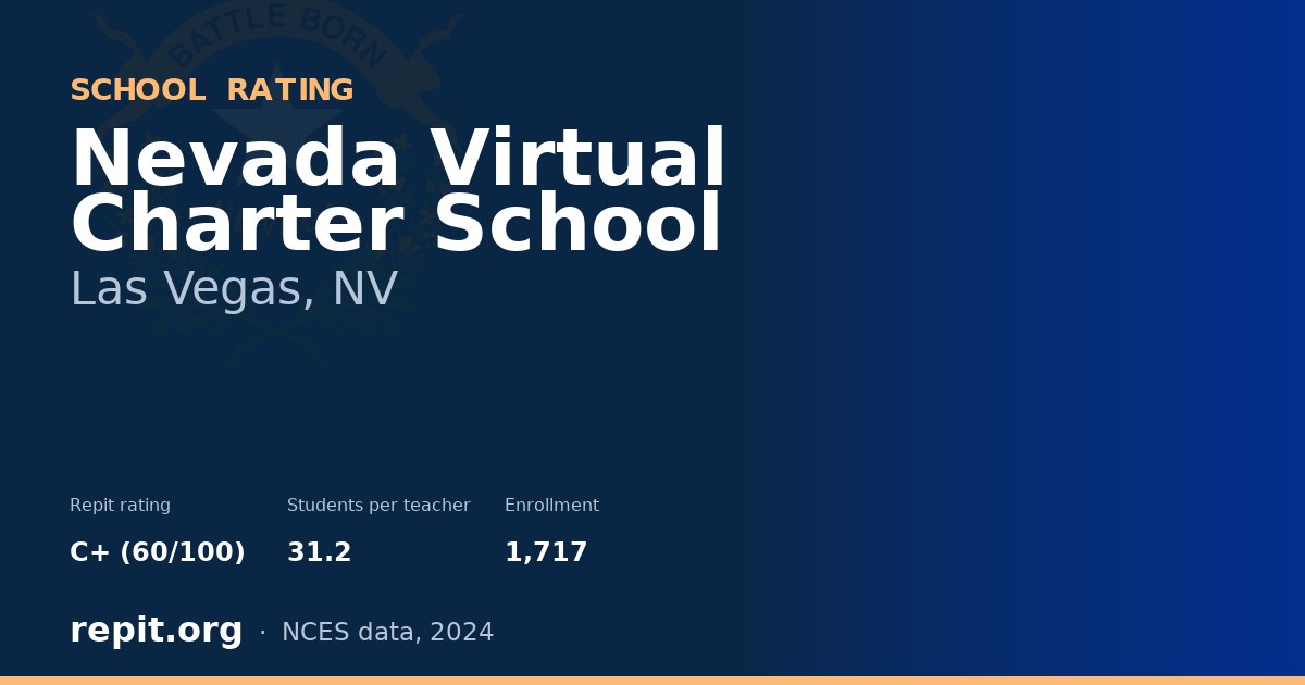 Nevada Virtual Charter School, Las Vegas, NV — Repit school rating C+ (60/100)